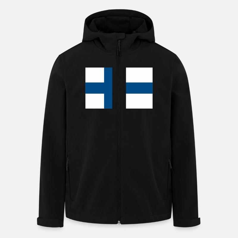 Finnland - Recycelte Männer Softshell-Jacke von Stanley/Stella - Schwarz