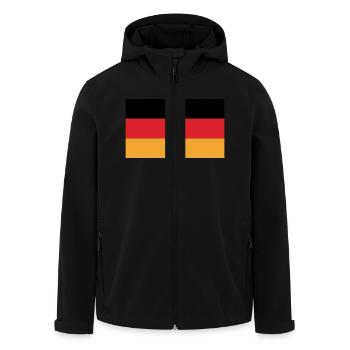Deutschland - Recycelte Männer Softshell-Jacke von Stanley/Stella - Schwarz - Vorne - AI Model Male 185 light (185cm)