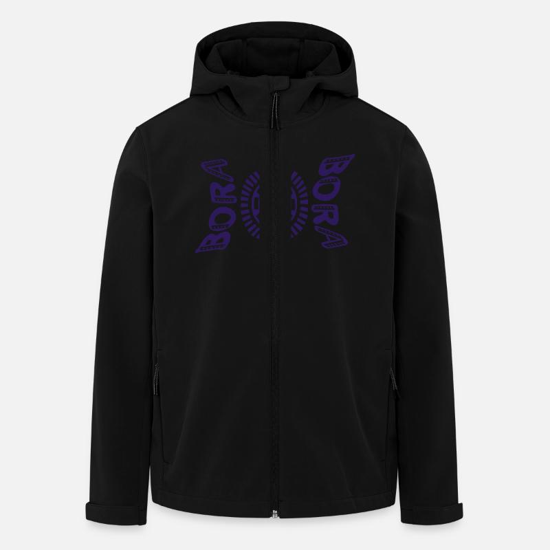 Tattoo-Karte Bora Bora - Recycelte Männer Softshell-Jacke von Stanley/Stella - Schwarz