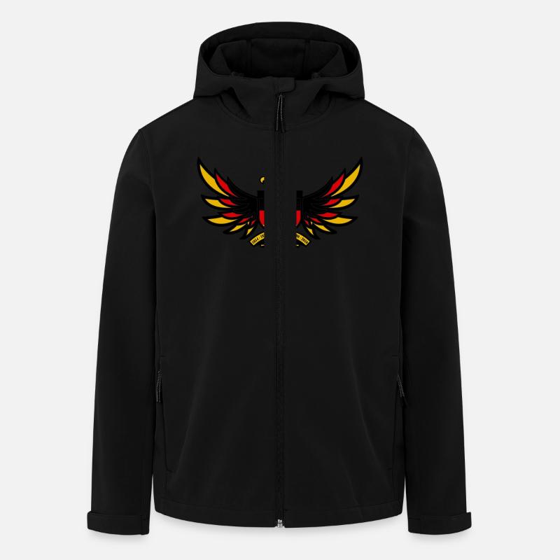 deutschlandwappen - Recycelte Männer Softshell-Jacke von Stanley/Stella - Schwarz