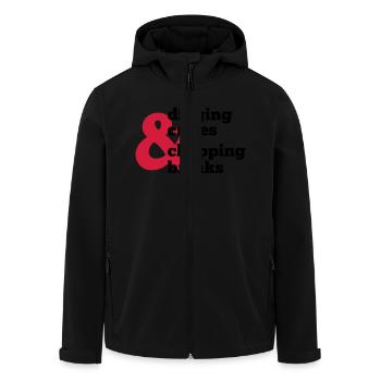 Hiphop - Beats - Producer - Digging Crates and - Men’s Recycled Softshell Jacket by Stanley/Stella - black - Front - AI Model Male 185 light (185cm)