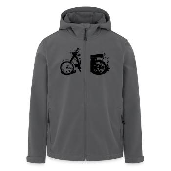 MZ ETS 125 150 Motorrad - Recycelte Männer Softshell-Jacke von Stanley/Stella - Schwarz - Vorne - AI Model Male 185 light (185cm)