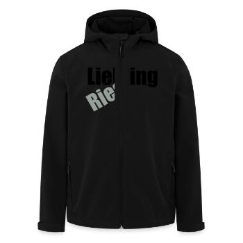 Liebling Riesling - Recycelte Männer Softshell-Jacke von Stanley/Stella - Schwarz - Vorne - AI Model Male 185 light (185cm)
