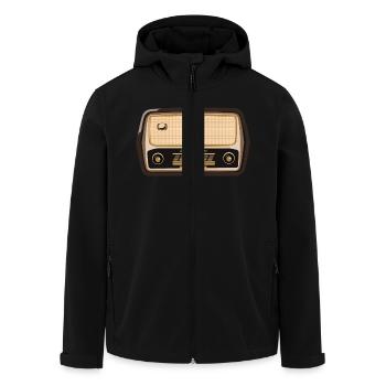 Constant Static - Recycelte Männer Softshell-Jacke von Stanley/Stella - Schwarz - Vorne - AI Model Male 185 light (185cm)