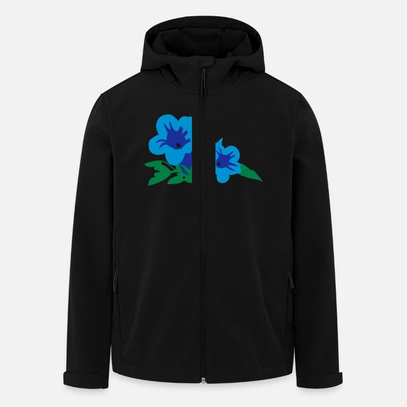 enzian - Recycelte Männer Softshell-Jacke von Stanley/Stella - Schwarz