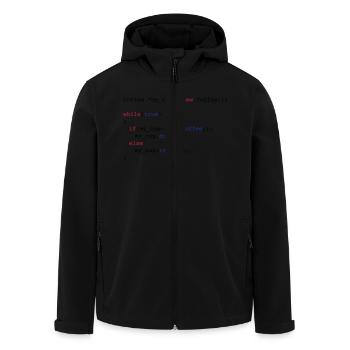 drink_coffe_c ++ - Recycelte Männer Softshell-Jacke von Stanley/Stella - Schwarz - Vorne - AI Model Male 185 light (185cm)