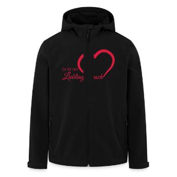 Lieblingsmensch - Recycelte Männer Softshell-Jacke von Stanley/Stella - Schwarz - Vorne - AI Model Male 185 light (185cm)
