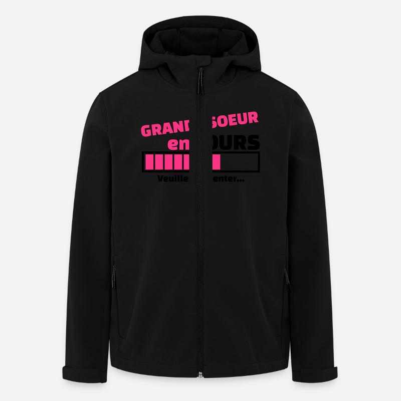 grande soeur en cours - Veste softshell homme en polyester recyclé Stanley/Stella - noir