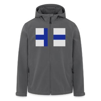 Nationalflagge von Finnland - Recycelte Männer Softshell-Jacke von Stanley/Stella - Anthrazit - Vorne - AI Model Male 185 light (185cm)