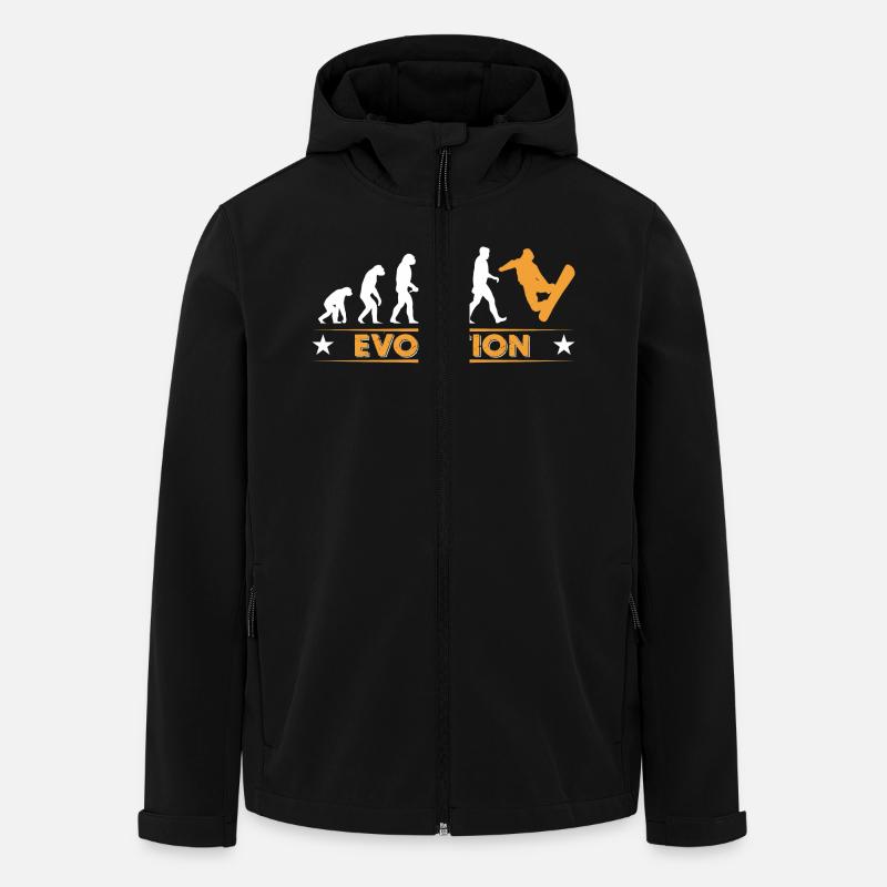 Snowboard Evolution - orange/weiss - Giacca softshell uomo in poliestere riciclato di Stanley/Stella - nero