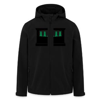 Bier Kiste - Recycelte Männer Softshell-Jacke von Stanley/Stella - Schwarz - Vorne - AI Model Male 185 light (185cm)