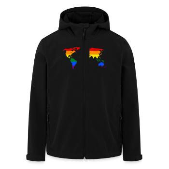 LGBT PRIDE Partout dans le monde - Veste softshell homme en polyester recyclé Stanley/Stella - noir - Devant - AI Model Male 185 light (185cm)