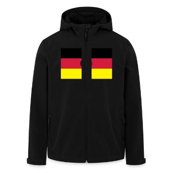 Deutsch türkische Flagge - Recycelte Männer Softshell-Jacke von Stanley/Stella - Schwarz - Vorne - AI Model Male 185 light (185cm)
