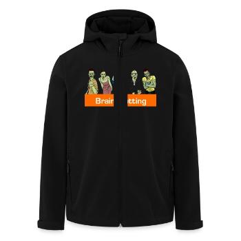 Brainspotting Zombies - Men’s Recycled Softshell Jacket by Stanley/Stella - black - Front - AI Model Male 185 light (185cm)