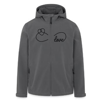 Eternal Love [Liebe Herz] - Recycelte Männer Softshell-Jacke von Stanley/Stella - Schwarz - Vorne - AI Model Male 185 light (185cm)