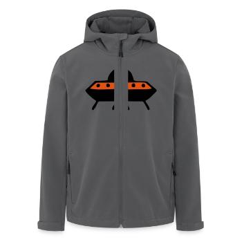 ufo4 - Men’s Recycled Softshell Jacket by Stanley/Stella - black - Front - AI Model Male 185 light (185cm)