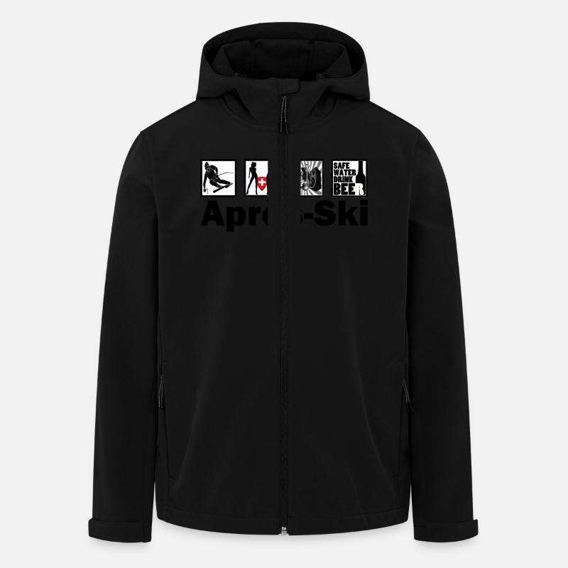 Apres-ski - Veste softshell homme en polyester recyclé Stanley/Stella - noir