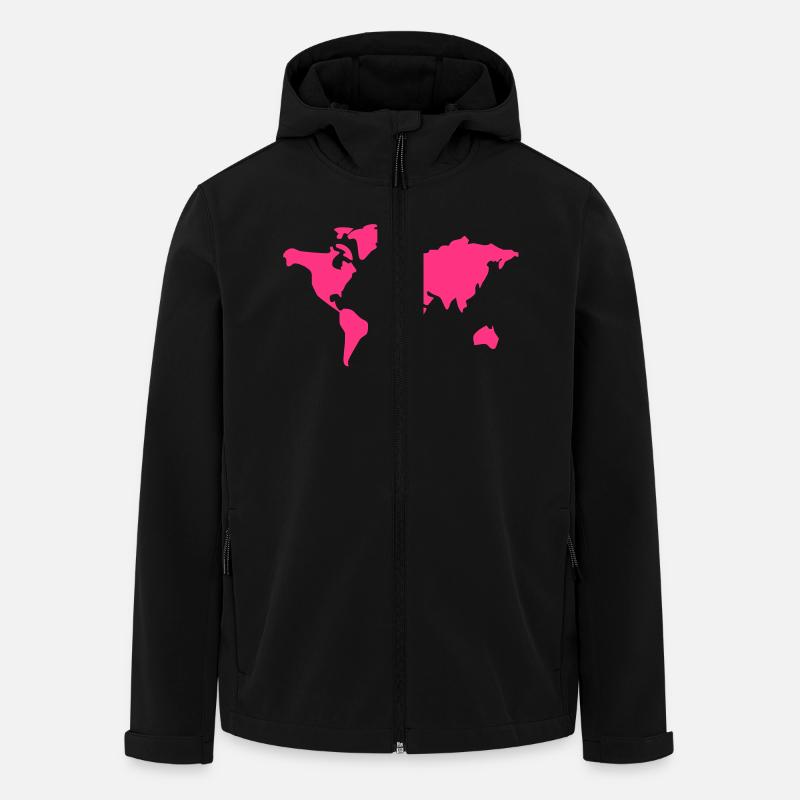 world - Recycelte Männer Softshell-Jacke von Stanley/Stella - Schwarz