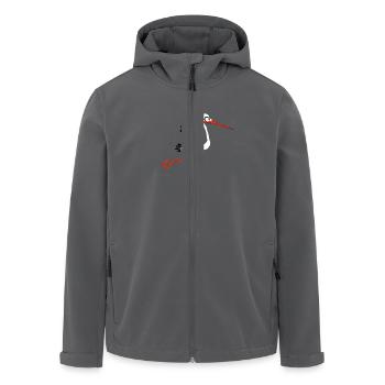 cigogne - Veste softshell homme en polyester recyclé Stanley/Stella - noir - Devant - AI Model Male 185 light (185cm)