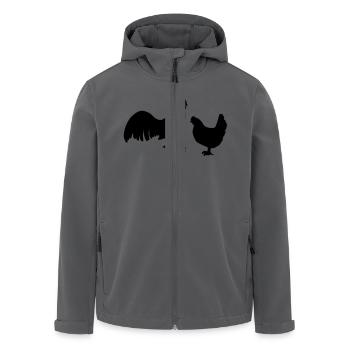 Chicken - Men’s Recycled Softshell Jacket by Stanley/Stella - black - Front - AI Model Male 185 light (185cm)