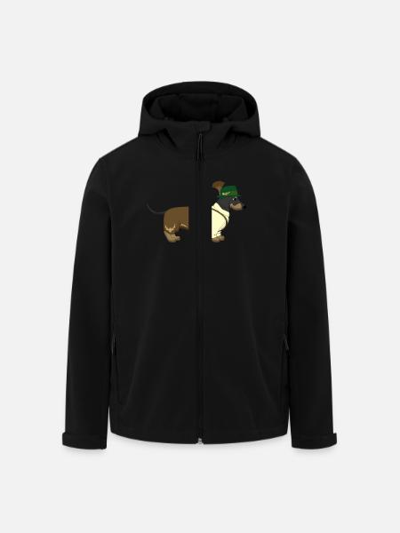 Teckel Bavière - Veste softshell homme en polyester recyclé Stanley/Stella - noir