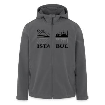 Istanbul Skyline. Türkei istanbul - Recycelte Männer Softshell-Jacke von Stanley/Stella - Schwarz - Vorne - AI Model Male 185 light (185cm)