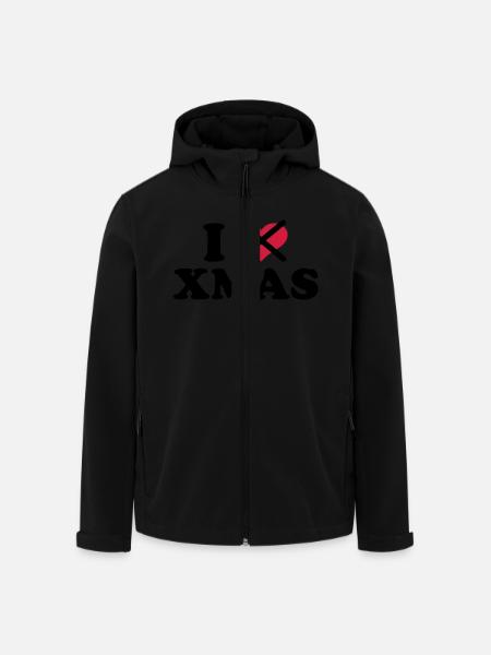 I hate xmas christmas - Veste softshell homme en polyester recyclé Stanley/Stella - noir