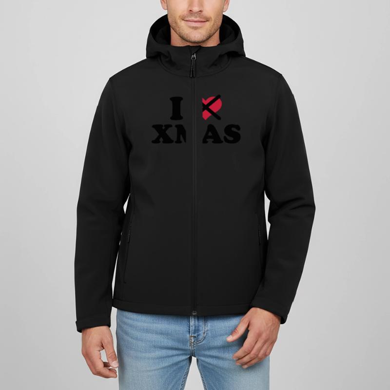 I hate xmas christmas Giacca softshell uomo in poliestere riciclato Discoverer di Stanley/Stella