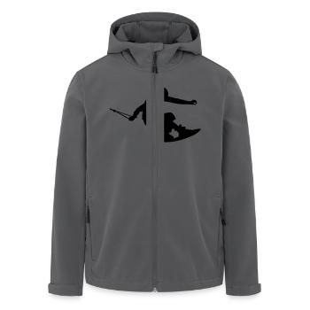 wakeboarder_15 - Recycelte Männer Softshell-Jacke von Stanley/Stella - Schwarz - Vorne - AI Model Male 185 light (185cm)