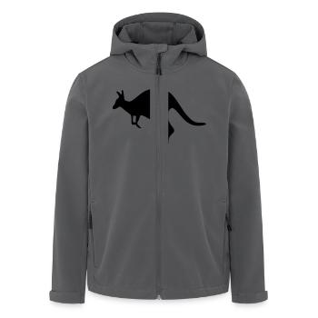 Kangourou Australie - Veste softshell homme en polyester recyclé Stanley/Stella - noir - Devant - AI Model Male 185 light (185cm)
