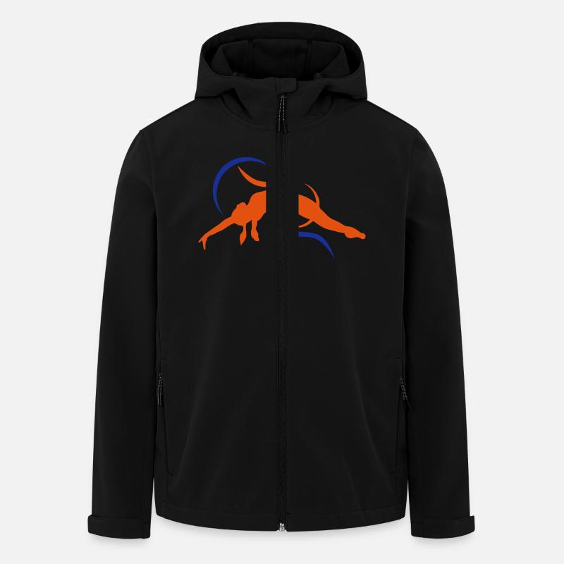 trampoline sport logo 3 - Men’s Recycled Softshell Jacket by Stanley/Stella - black