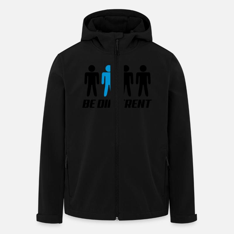 be_different - Veste softshell homme en polyester recyclé Stanley/Stella - noir