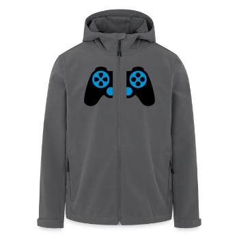 Controller - Men’s Recycled Softshell Jacket by Stanley/Stella - black - Front - AI Model Male 185 light (185cm)