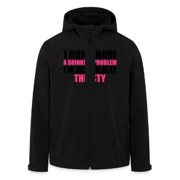 I Don't Have A Drinking Problem - Veste softshell homme en polyester recyclé Stanley/Stella - noir - Devant - AI Model Male 185 light (185cm)