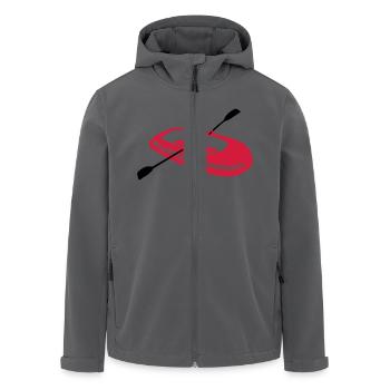 Knallrotes Gummiboot - V2 - Recycelte Männer Softshell-Jacke von Stanley/Stella - Schwarz - Vorne - AI Model Male 185 light (185cm)