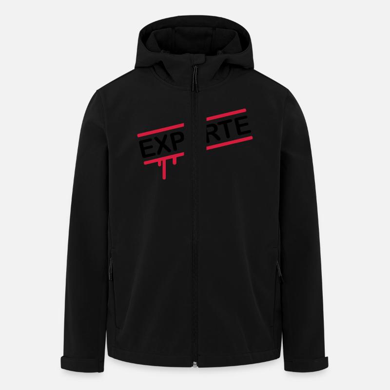 experte_1_f2 - Recycelte Männer Softshell-Jacke von Stanley/Stella - Schwarz