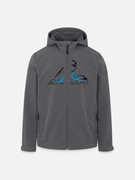 Brustschwimmen - Recycelte Männer Softshell-Jacke von Stanley/Stella - Schwarz