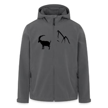 steinbock2 - Recycelte Männer Softshell-Jacke von Stanley/Stella - Schwarz - Vorne - AI Model Male 185 light (185cm)