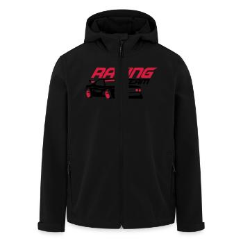 Racing Team Car - Men’s Recycled Softshell Jacket by Stanley/Stella - black - Front - AI Model Male 185 light (185cm)