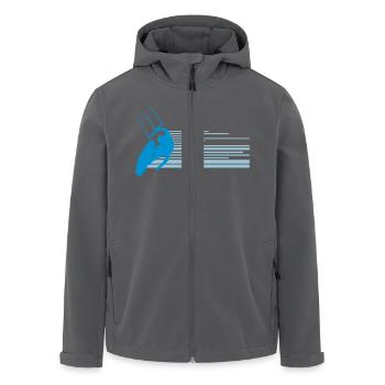 Kitesurfen - Recycelte Männer Softshell-Jacke von Stanley/Stella - Schwarz - Vorne - AI Model Male 185 light (185cm)