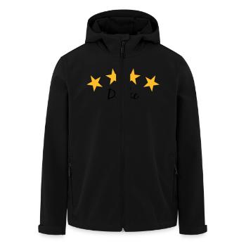 Danke für vierten Stern - V2 - Recycelte Männer Softshell-Jacke von Stanley/Stella - Schwarz - Vorne - AI Model Male 185 light (185cm)