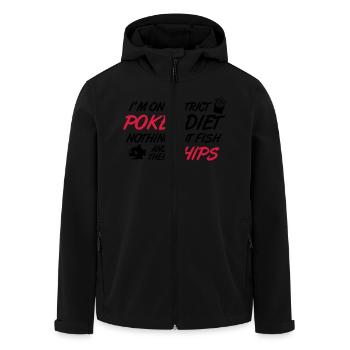Poker diet: Fish and their chips - Recycelte Männer Softshell-Jacke von Stanley/Stella - Schwarz - Vorne - AI Model Male 185 light (185cm)