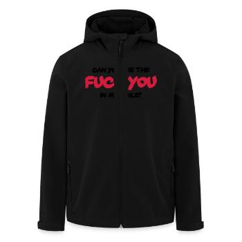 Can you see the "Fuck You" in my smile? - Veste softshell homme en polyester recyclé Stanley/Stella - noir - Devant - AI Model Male 185 light (185cm)