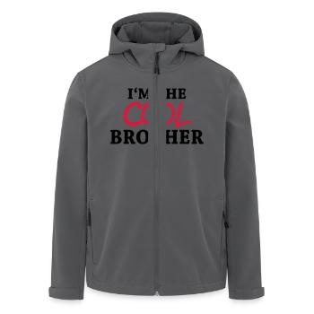 I'm the cool brother - Men’s Recycled Softshell Jacket by Stanley/Stella - black - Front - AI Model Male 185 light (185cm)