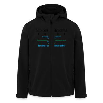 ne nous fâchons pas - Veste softshell homme en polyester recyclé Stanley/Stella - noir - Devant - AI Model Male 185 light (185cm)