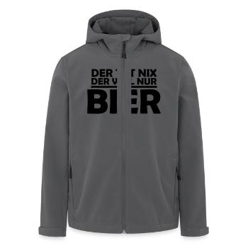 der tut nix der will nur bier - Recycelte Männer Softshell-Jacke von Stanley/Stella - Schwarz - Vorne - AI Model Male 185 light (185cm)