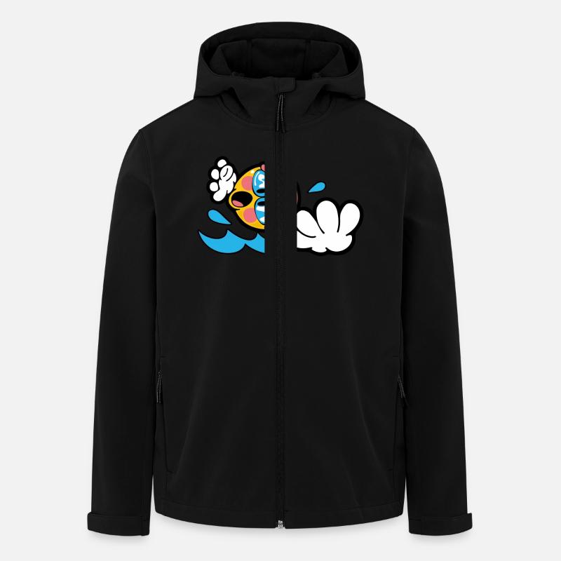 Smiley Swimming - Men’s Recycled Softshell Jacket by Stanley/Stella - black