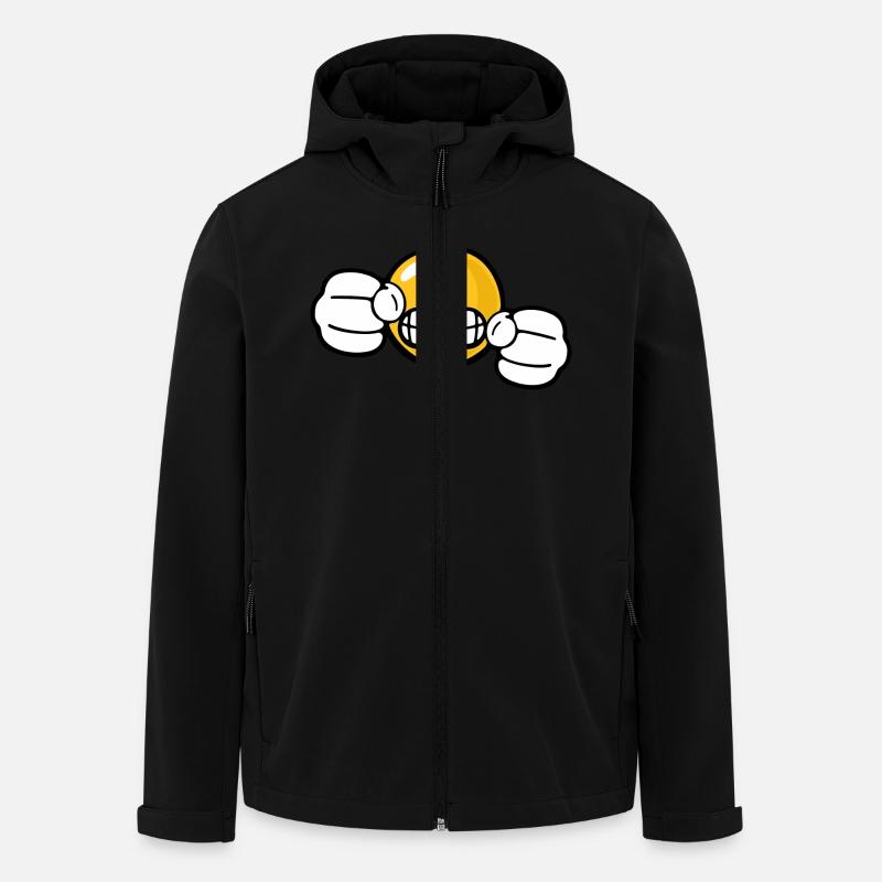 Smiley Anger Fury - Recycelte Männer Softshell-Jacke von Stanley/Stella - Schwarz