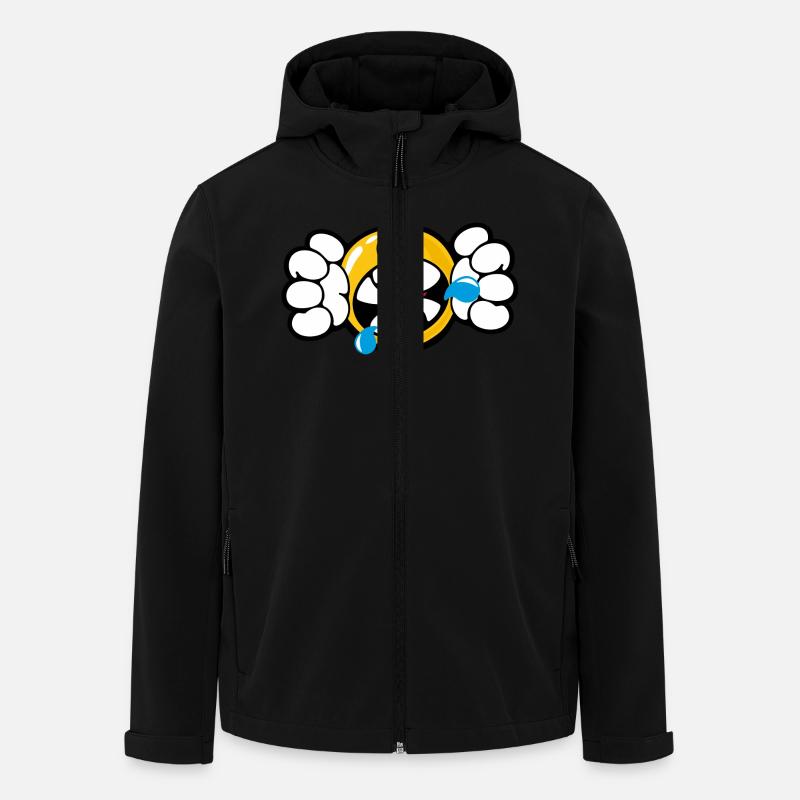 Smiley Anger Vicious - Men’s Recycled Softshell Jacket by Stanley/Stella - black