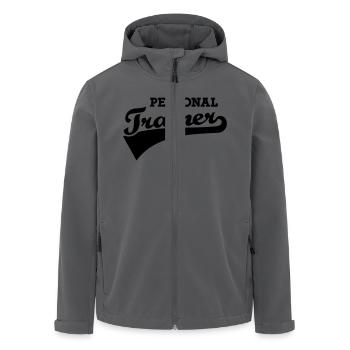 Personal trainer - Men’s Recycled Softshell Jacket by Stanley/Stella - black - Front - AI Model Male 185 light (185cm)